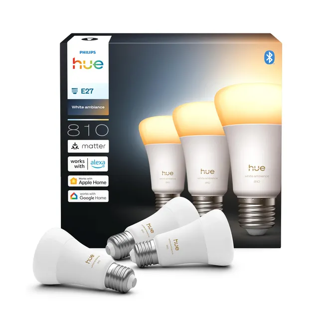philips-hue-white-ambiance-a60-smart-led-lampe-e27-6w-810-lumen-vollspektrum-100 image 1