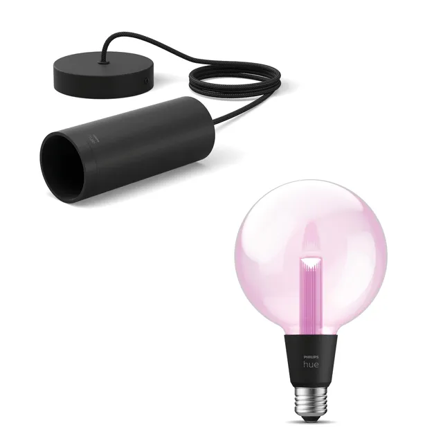 philips-hue-lightguide-h-ngelampe-globe-g125-schwarz-e27-white-and-color-ambianc image 1