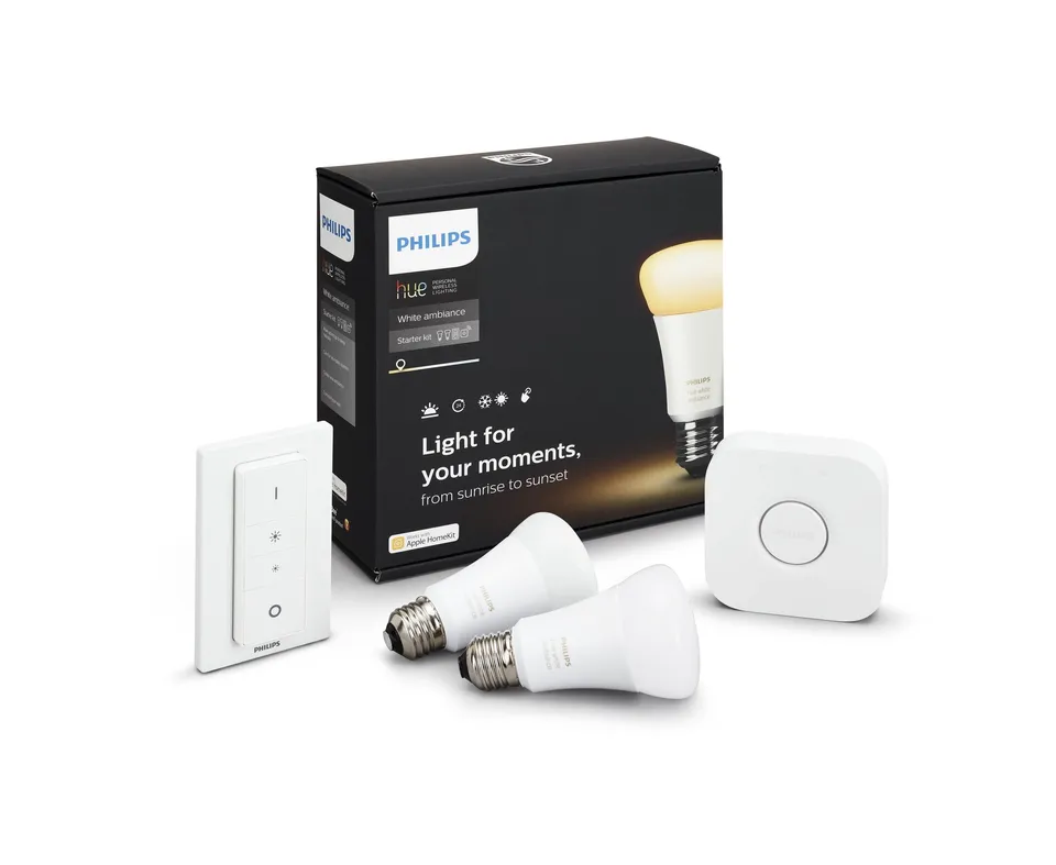 philips-hue-white-ambiance-led-lampe-e27-2er-starter-set-9-5-w-dimmbare-warm-bis image 1