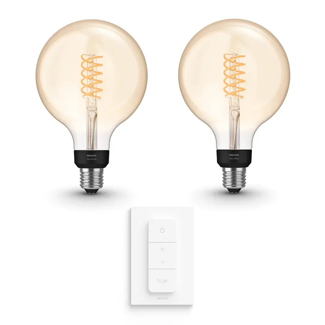 philips-hue-white-filament-vorteilspaket-e27-mit-2-filament-globe-lampen-g125-wa image 1