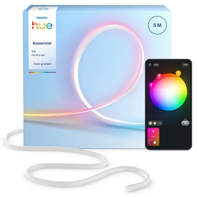 philips-hue-essential-5-m-led-flex-lightstrip-rgbic-mit-lebendigen-farben-und-ne image 1