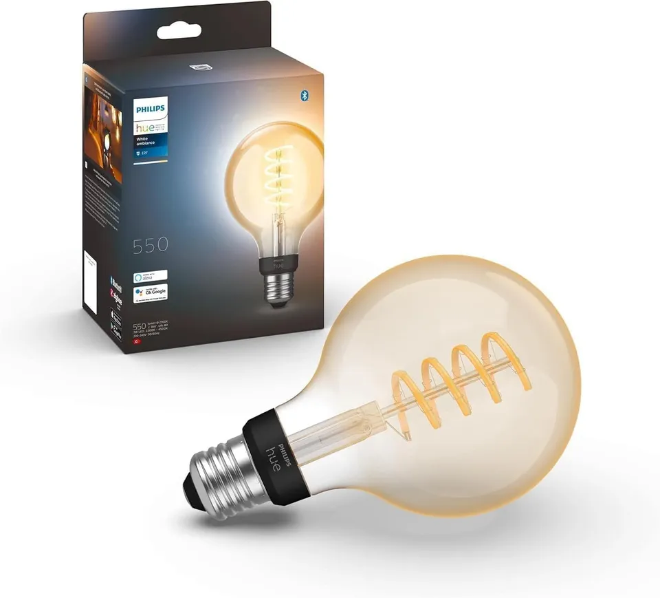 philips-hue-white-ambiance-e27-filament-globe-lampe-550-lm-dimmbare-vintage-led- image 1