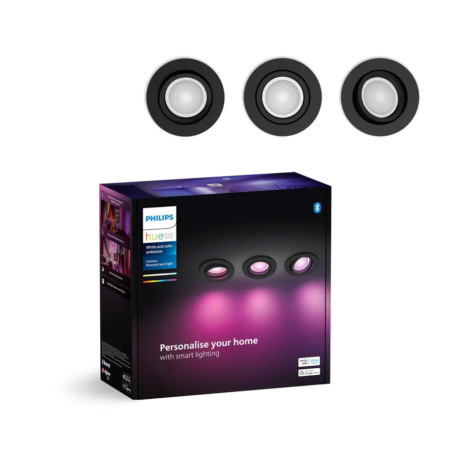philips-hue-white-color-ambiance-centura-runde-einbauspots-3er-pack-schwarz-1-05 image 1