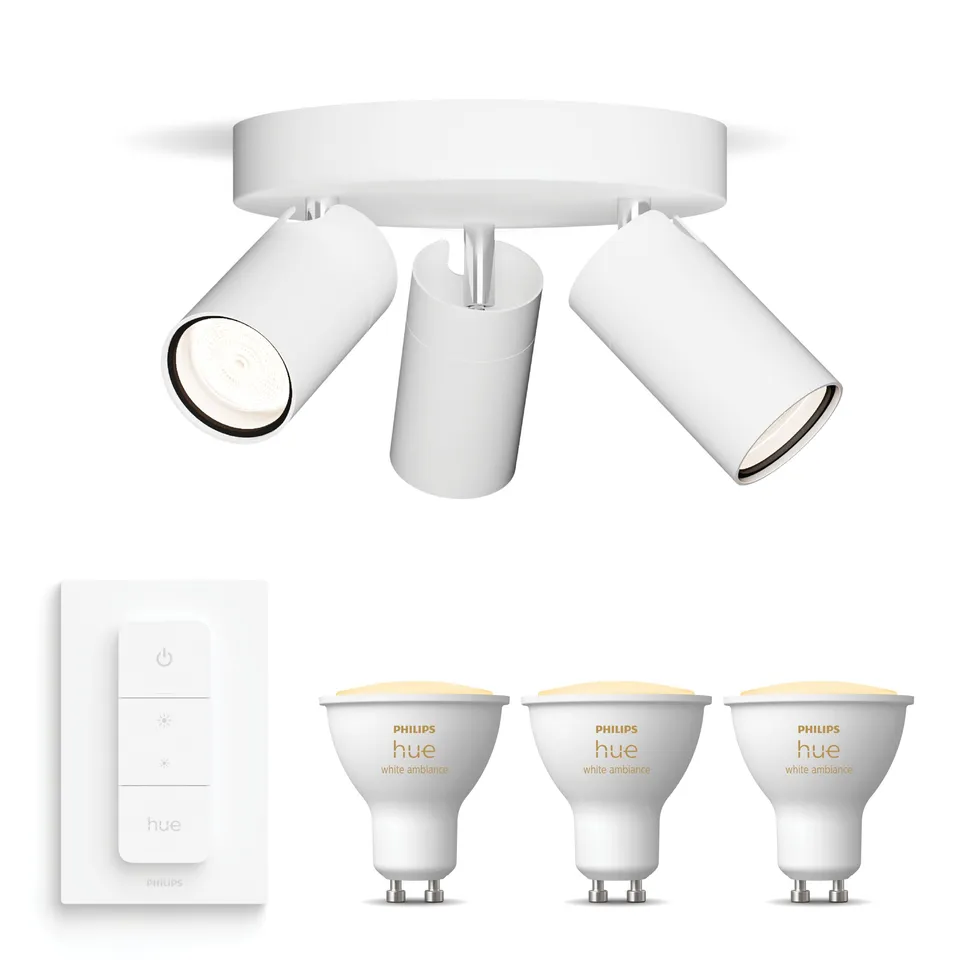 philips-hue-idris-aufbaustrahler-3-flammig-wei-gu10-white-ambiance-warm-kaltwei- image 1