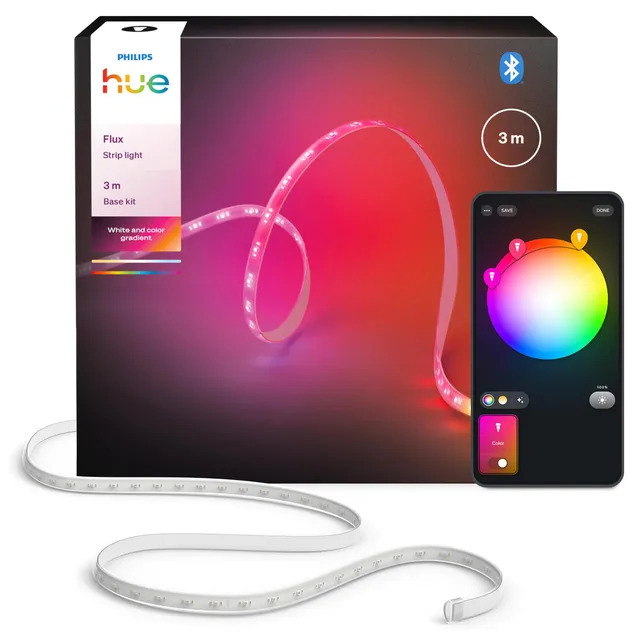 philips-hue-flux-3-m-led-lightstrip-1200-lm-chromasync-farbmischung-rgbwwic-zusc image 1