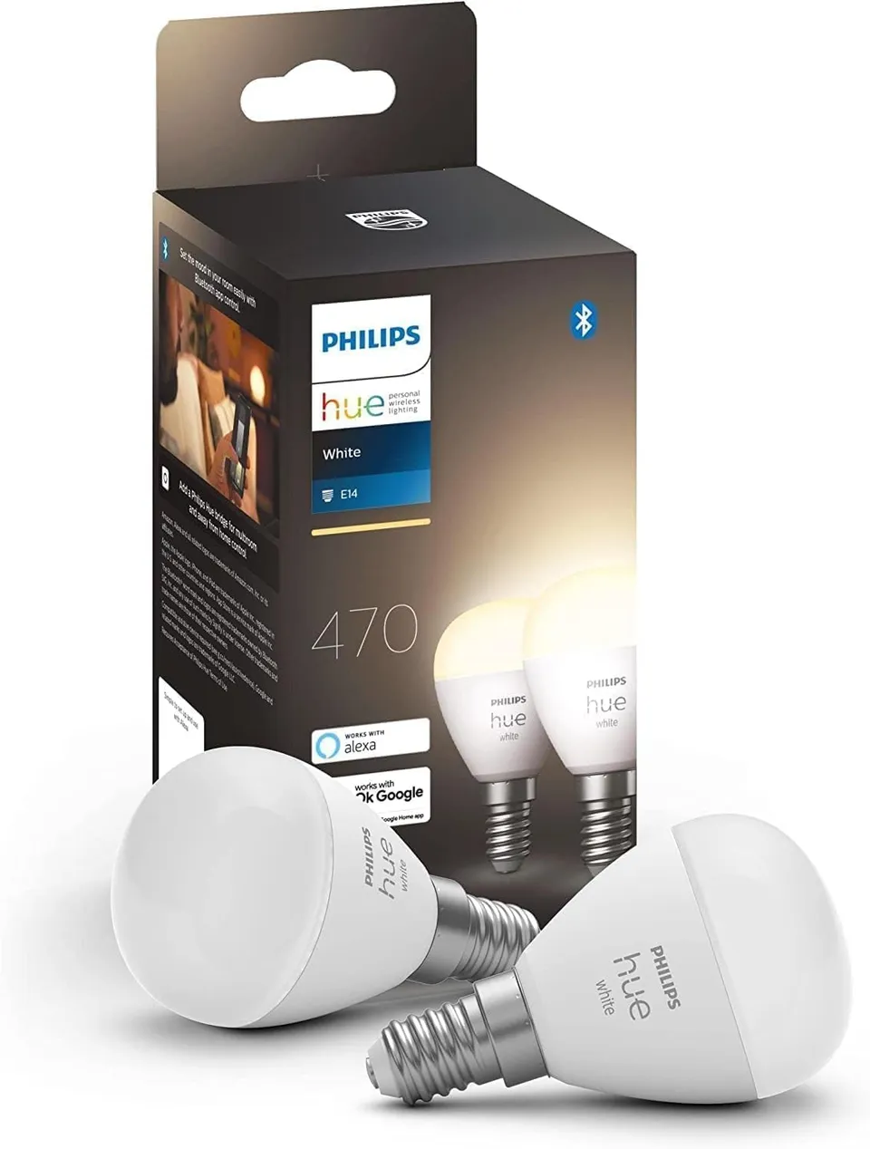 philips-hue-white-e14-kerzenlampe-2er-pack-2-470-lm-dimmbar-warmwei-app-und-spra image 1