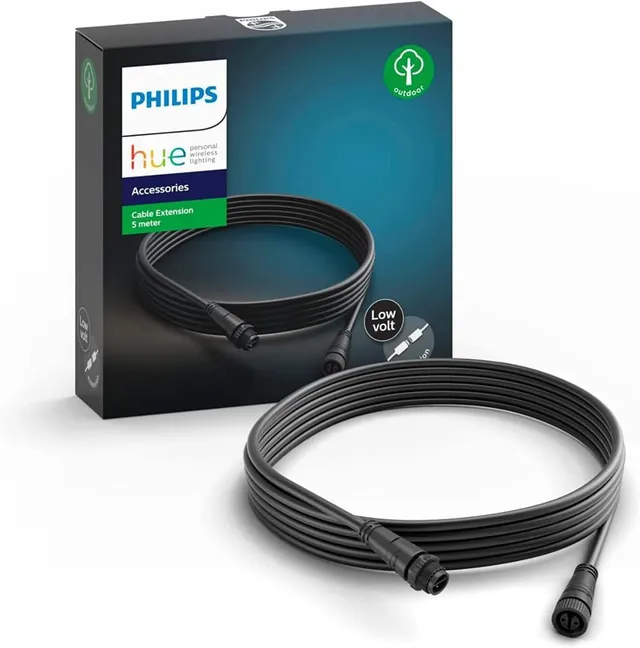 philips-hue-niedervolt-verl-ngerungskabel-5-m-f-r-alle-hue-niedervolt-au-enleuch image 1