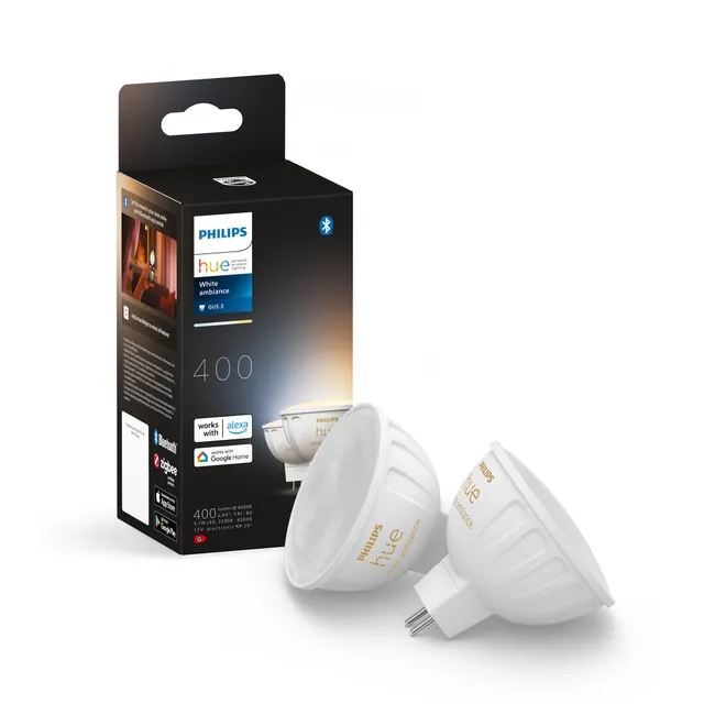 philips-hue-white-ambiance-mr16-led-lampe-2er-pack-dimmbare-smarte-leds-mit-alle image 1