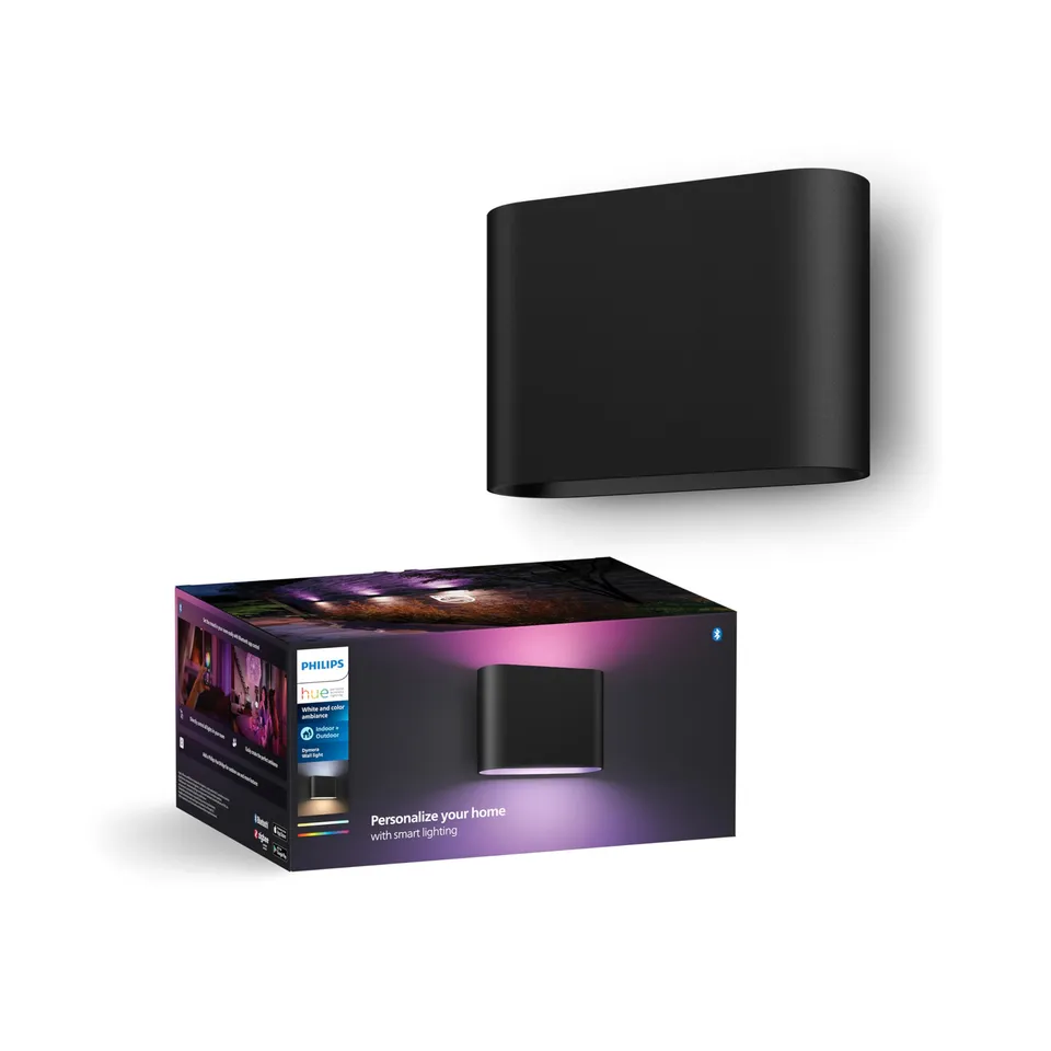 philips-hue-dymera-wandleuchte-innen-au-en-schwarz-led-wandleuchte-mit-2-individ image 1