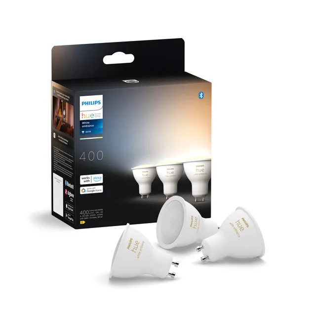 philips-hue-white-ambiance-gu10-led-spot-3er-pack-400-lm-dimmbare-smart-spots-mi image 1