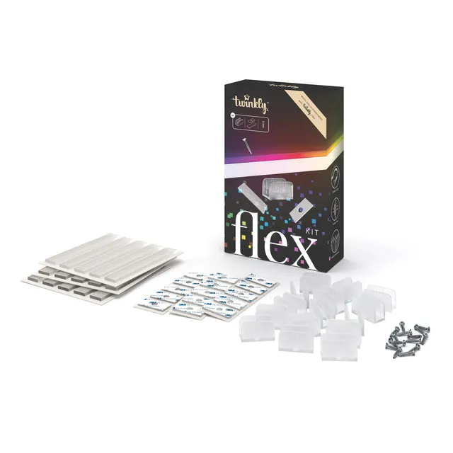 twinkly-flex-mounting-kit-15-teiliges-halterungs-set-mit-clips-schrauben-3m-kleb image 1