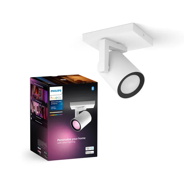 philips-hue-white-color-ambiance-argenta-deckenlampe-mit-1er-spot-1-050-lm-dimmb image 1