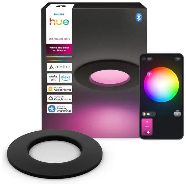 philips-hue-slim-downlight-led-einbaustrahler-1-000-lm-90-mm-schwarz-vollspektru image 1