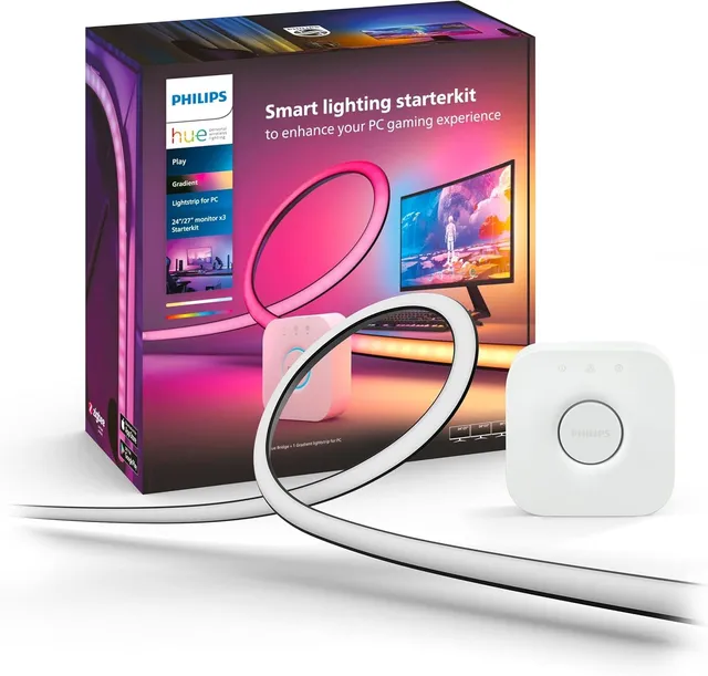 philips-hue-white-color-ambiance-play-gradient-lightstrip-f-r-pc-starter-set-mit image 1