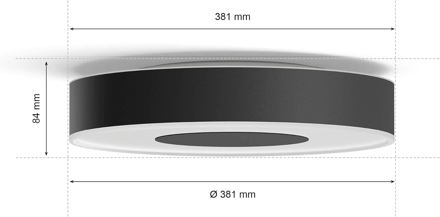 philips-hue-white-color-ambiance-xamento-led-deckenleuchte-schwarz-16-mio-farben image 3