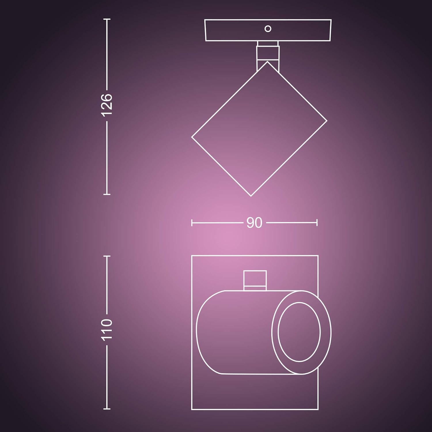 philips-hue-white-color-ambiance-argenta-deckenlampe-mit-1er-spot-1-050-lm-dimmb image 6
