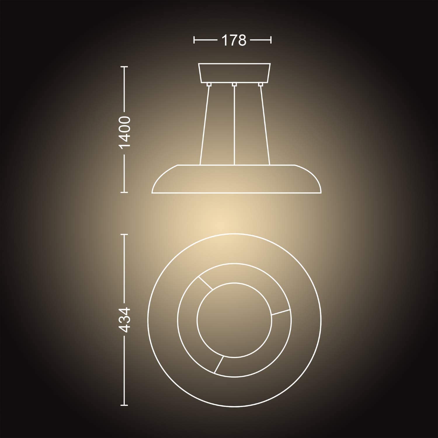 philips-hue-white-ambiance-amaze-pendelleuchte-schwarz-2750-lm-alle-wei-schattie image 2