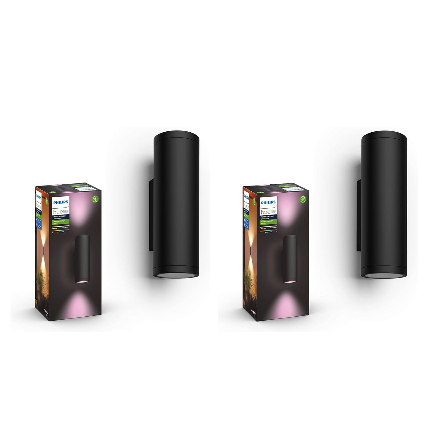 philips-hue-appear-white-and-color-ambiance-au-en-wandleuchte-2er-pack-dimmbar-1 image 2