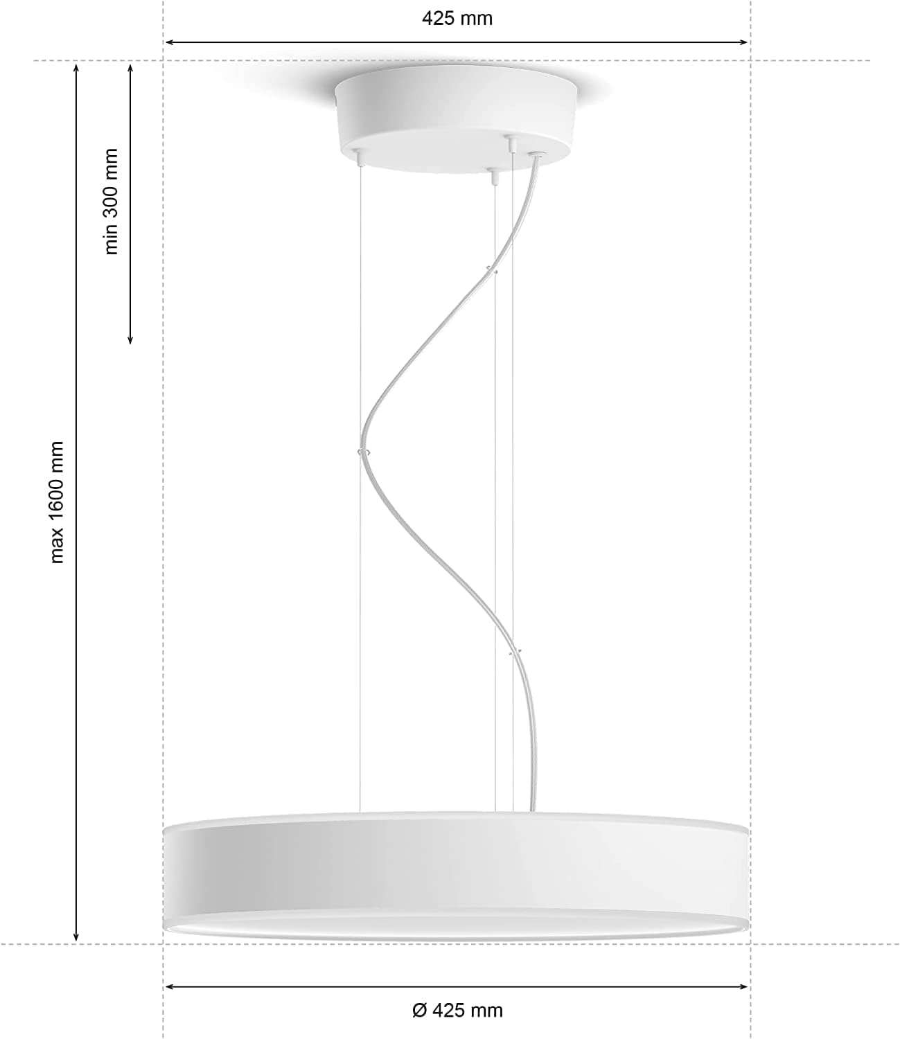 philips-hue-white-ambiance-enrave-pendelleuchte-4500-lm-inkl-dimmschalter-dimmba image 2