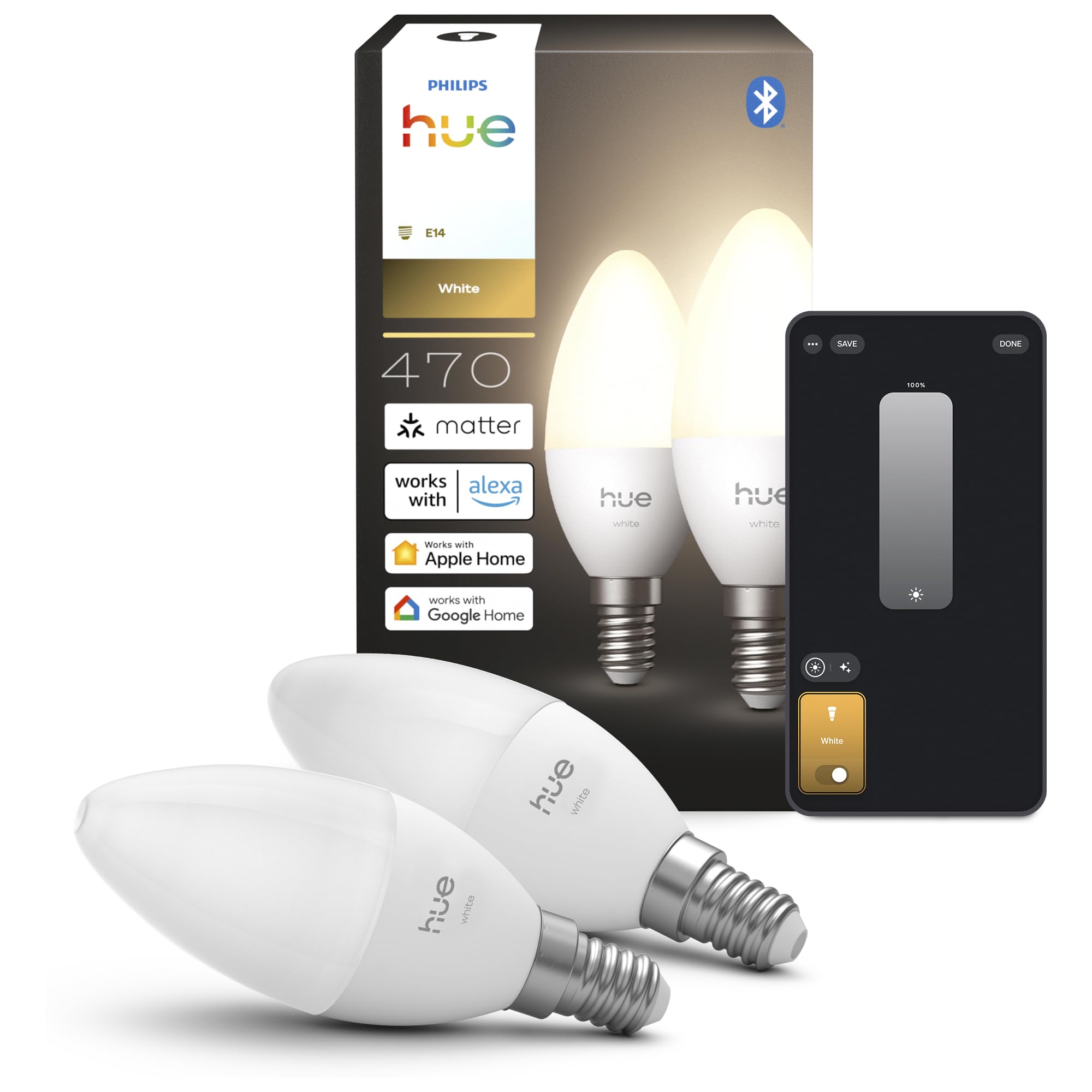 philips-hue-b39-e14-smart-led-kerzenlampe-warmwei-2-700-k-2er-pack-470-lm-tief-d image 1