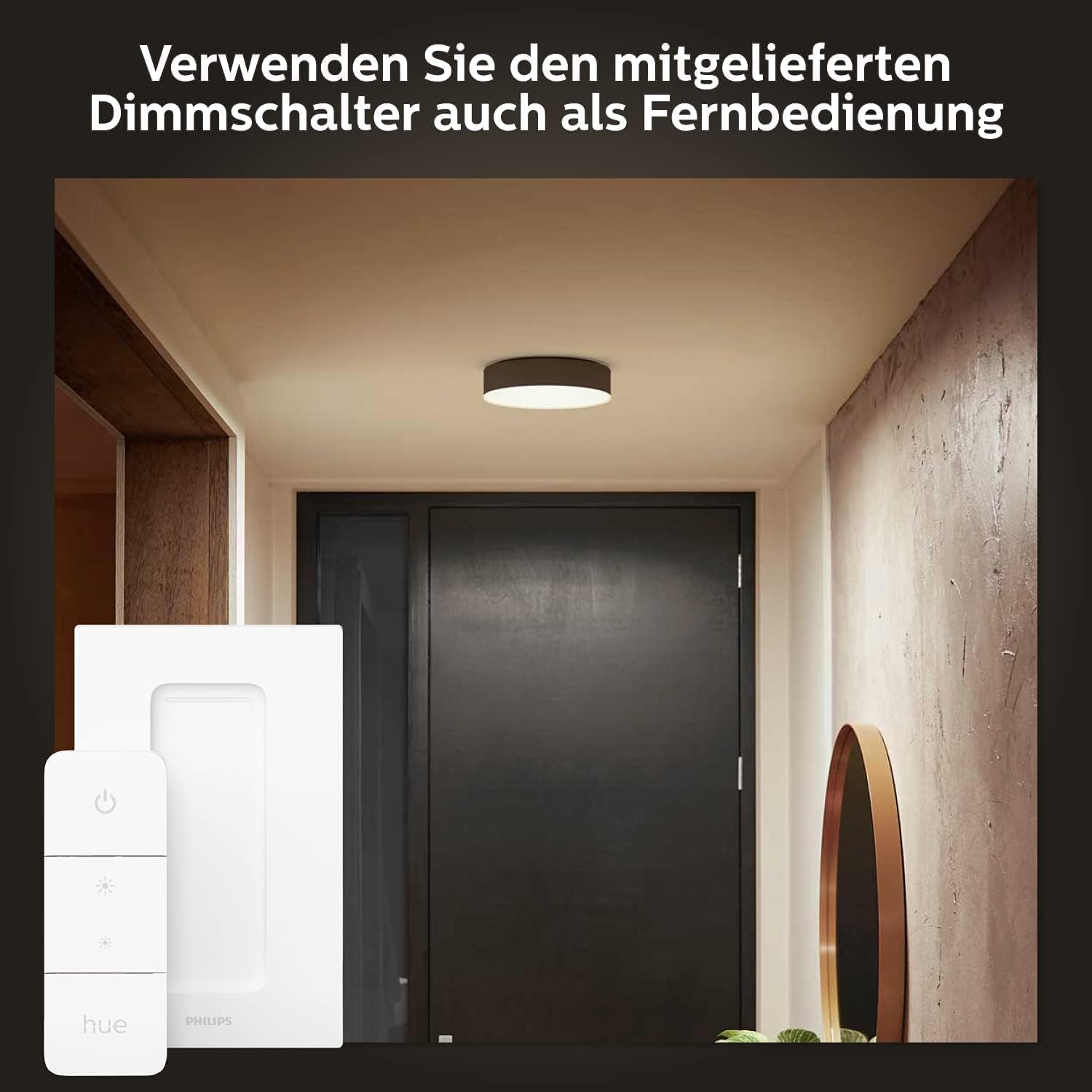 philips-hue-white-ambiance-enrave-deckenleuchte-m-schwarz-1900-lm-inkl-dimmschal image 5