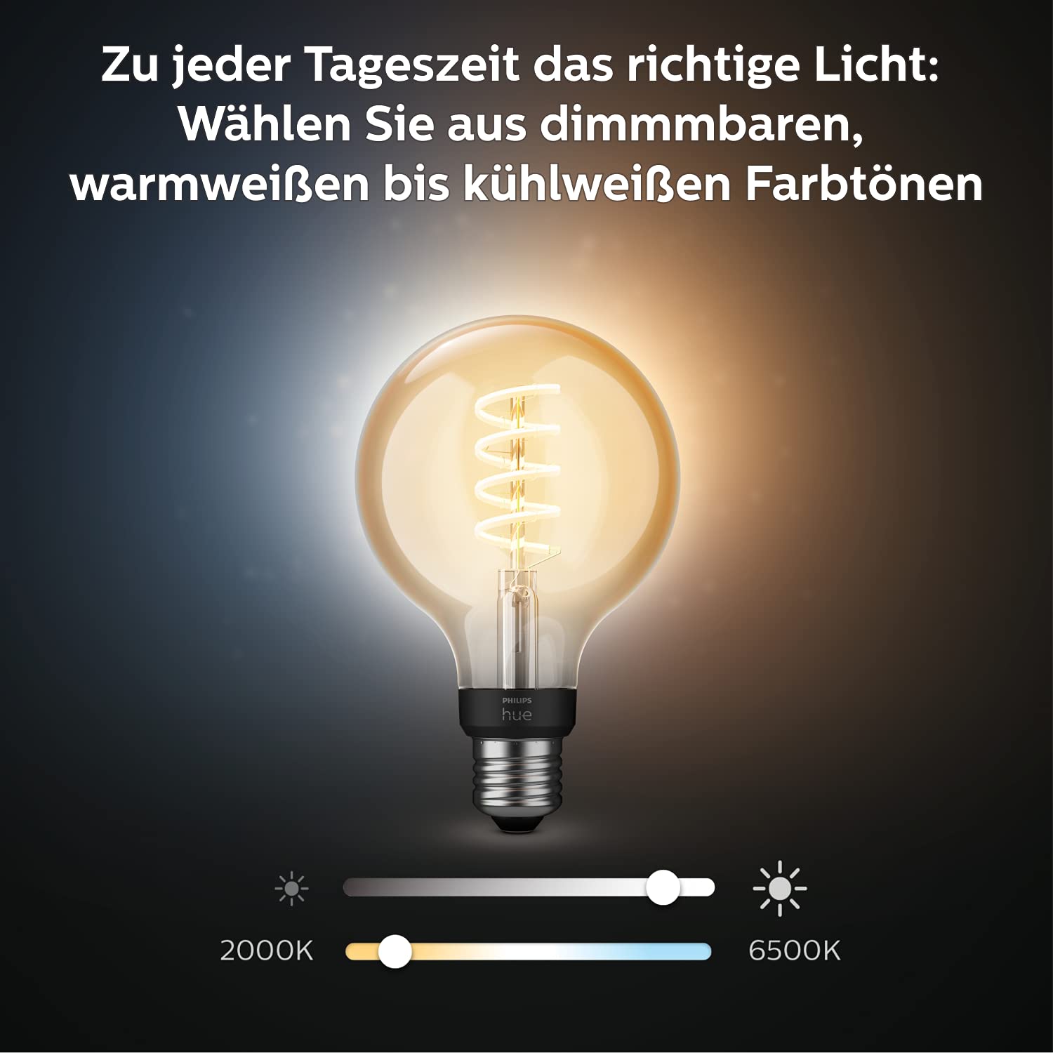 philips-hue-white-ambiance-e27-filament-globe-lampe-550-lm-dimmbare-vintage-led- image 4