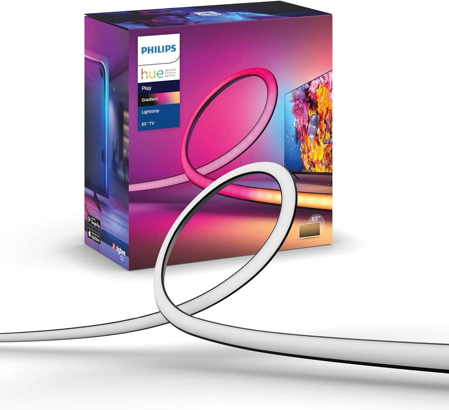 philips-hue-white-color-ambiance-gradient-lightstrip-65-zoll-dimmbarer-led-strei image 1