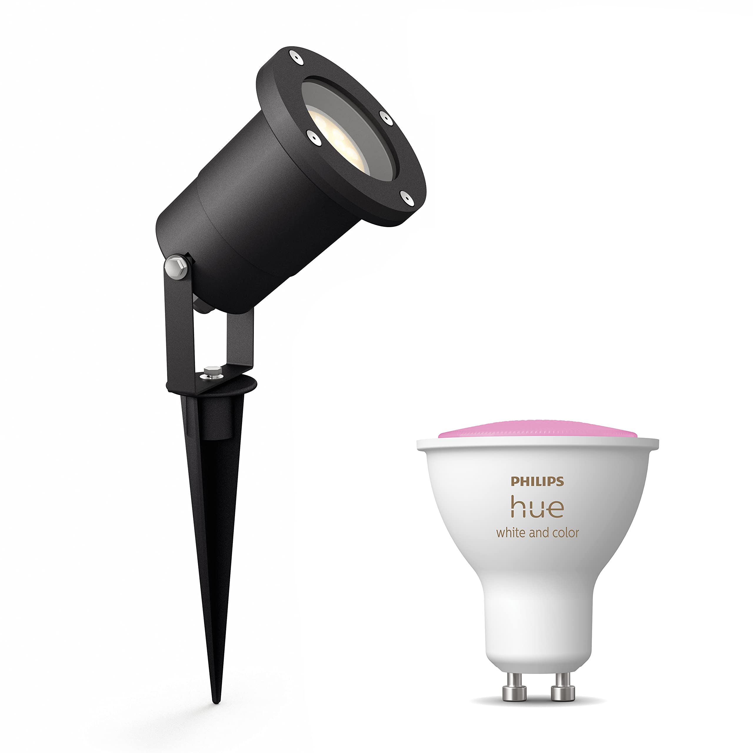 philips-hue-puled-gartenstrahler-schwarz-gu10-white-and-color-ambiance-outdoor-s image 1