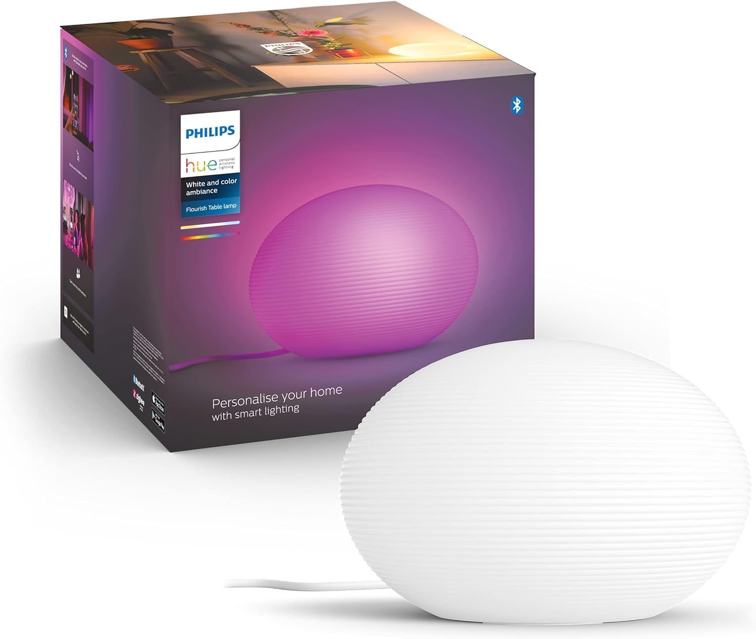 philips-hue-white-color-ambiance-flourish-led-tischleuchte-inkl-e27-hue-lampe-16 image 1