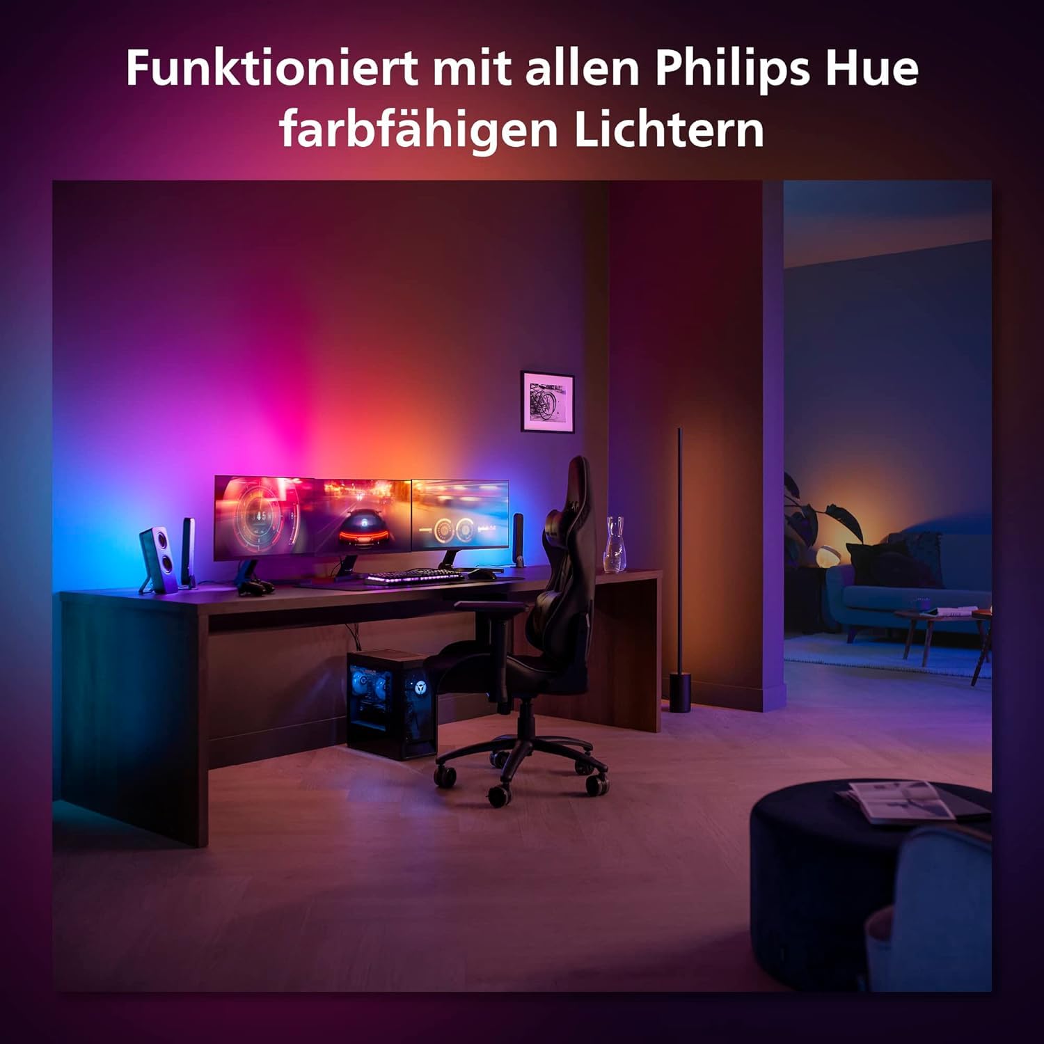 philips-hue-white-color-ambiance-play-gradient-lightstrip-f-r-pc-starter-set-mit image 8