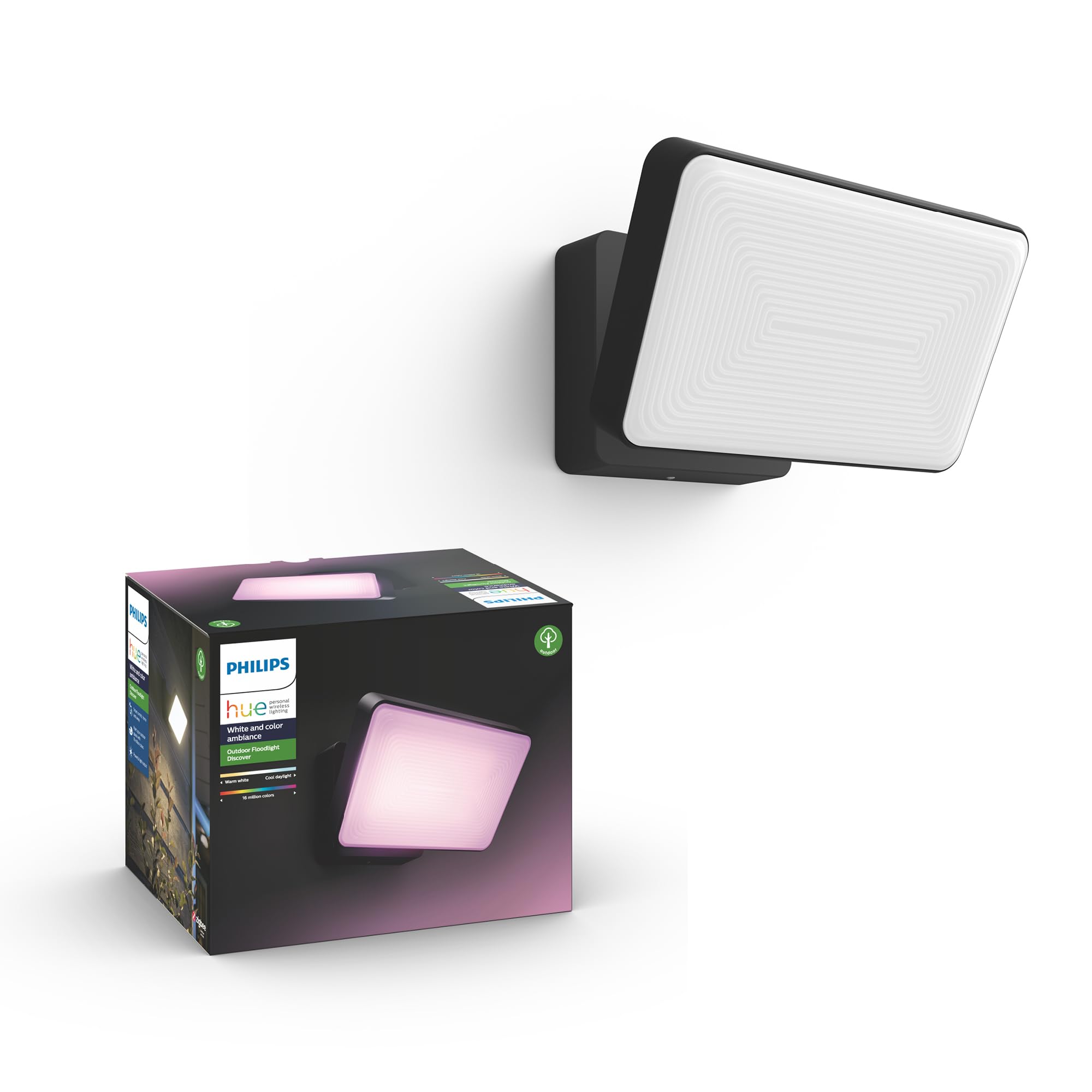 philips-hue-white-color-ambiance-discover-outdoor-flutlicht-wandleuchte-2-250-lm image 1