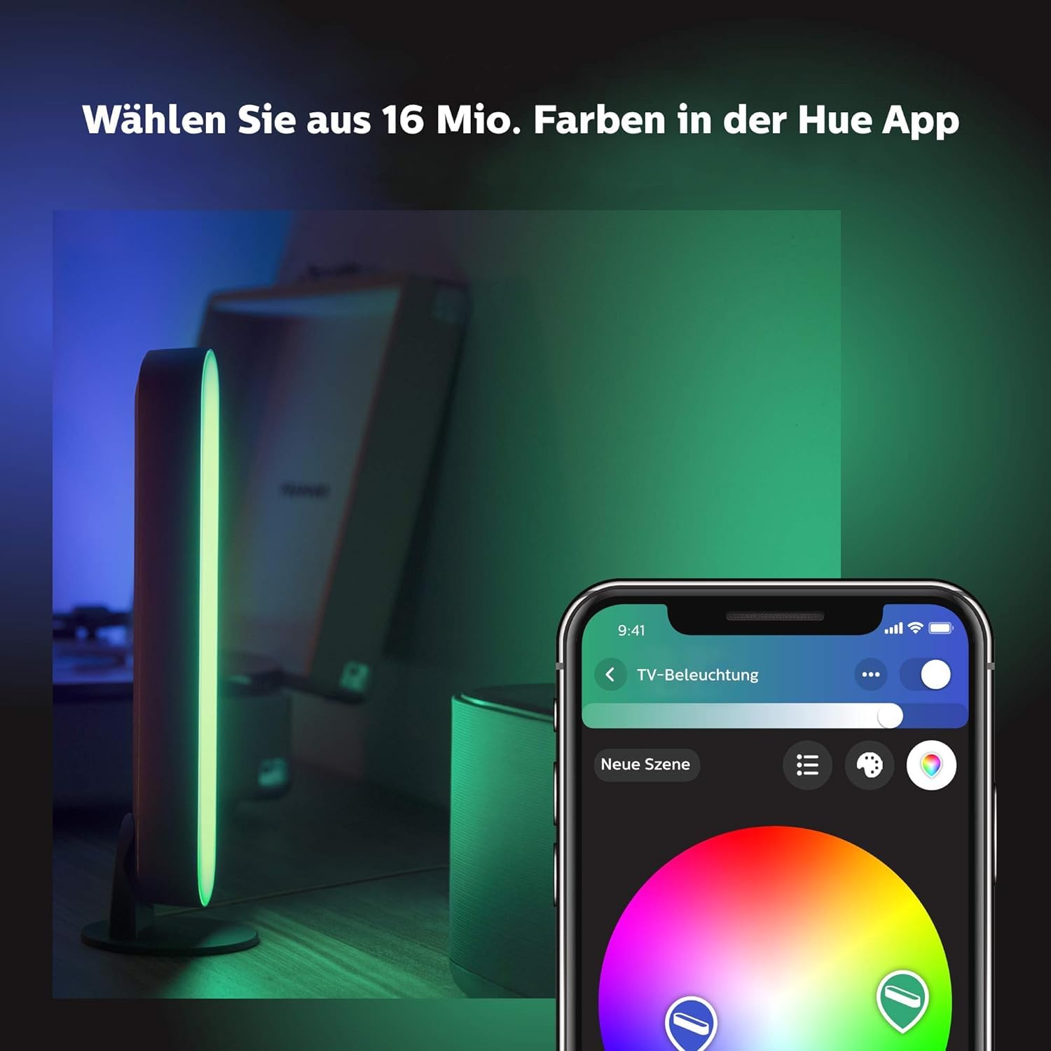 philips-hue-white-color-ambiance-play-lightbar-erweiterung-schwarz-1-leuchte-dim image 6
