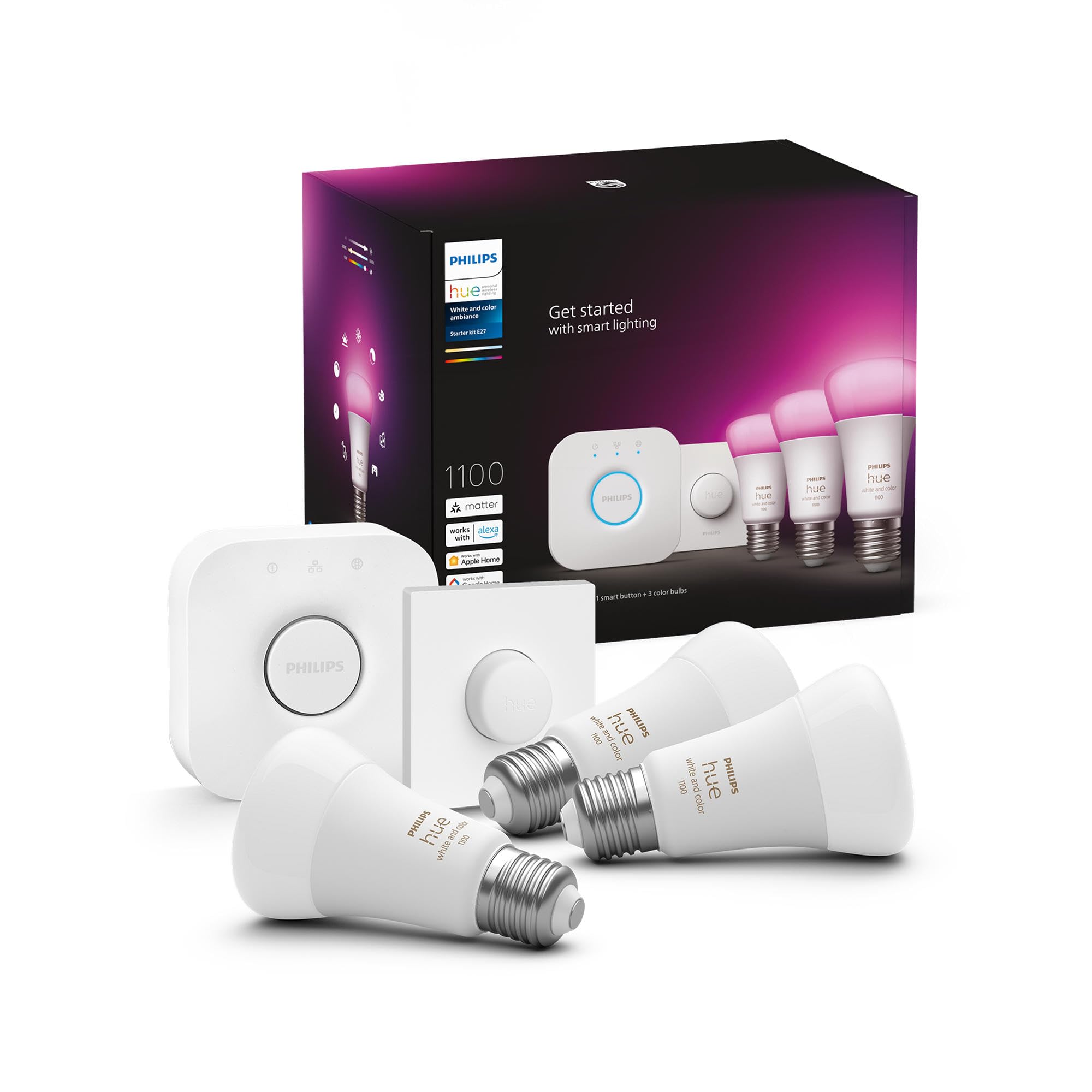philips-hue-starter-kit-bridge-pro-3x-e27-white-color-ambiance-smart-lampen-smar image 3