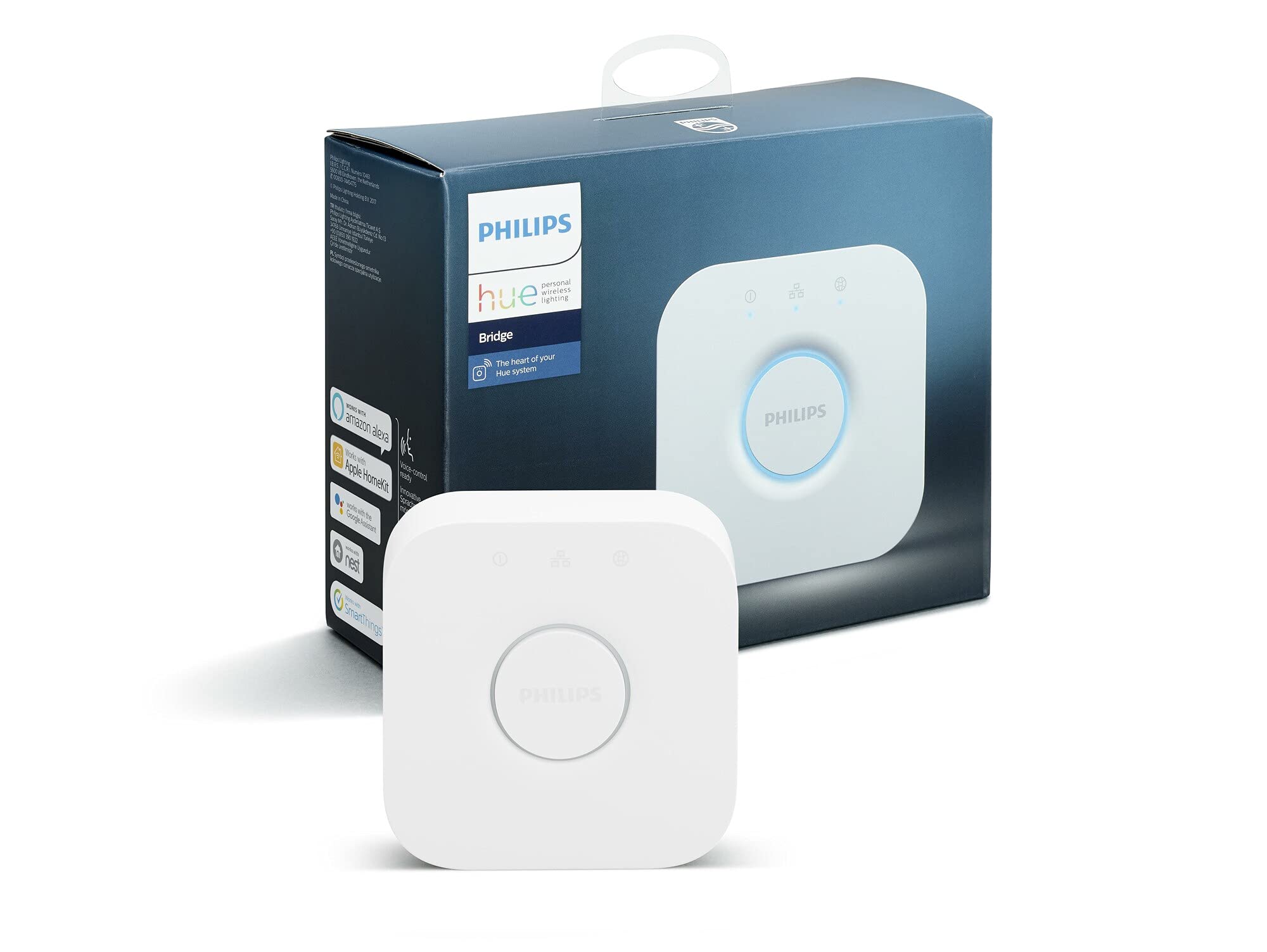 philips-hue-bridge-wei-zentrale-des-hue-systems-mit-zigbee-app-steuerung-bis-zu- image 1
