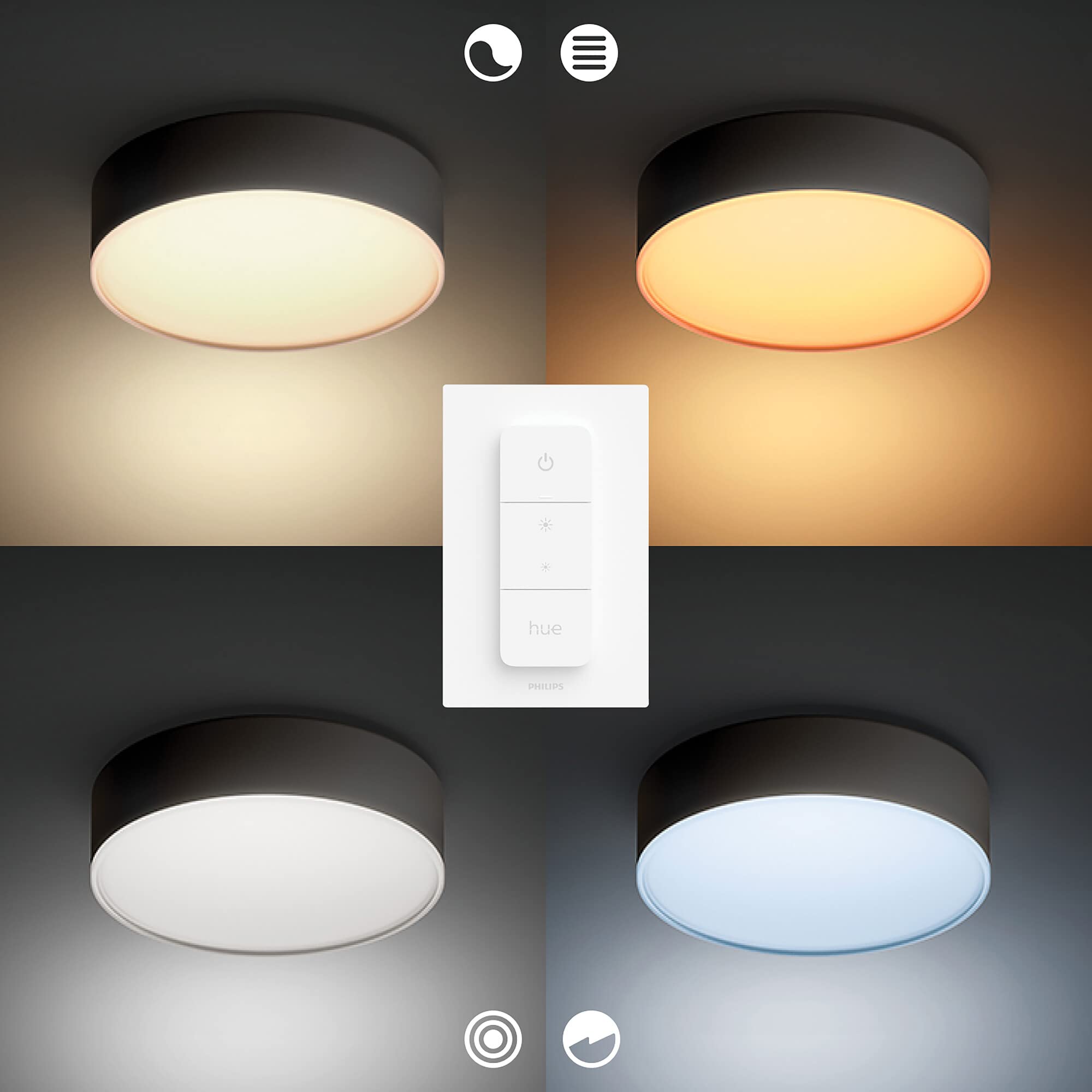 philips-hue-white-ambiance-enrave-deckenleuchte-s-schwarz-950-lm-dimmbare-smart- image 4