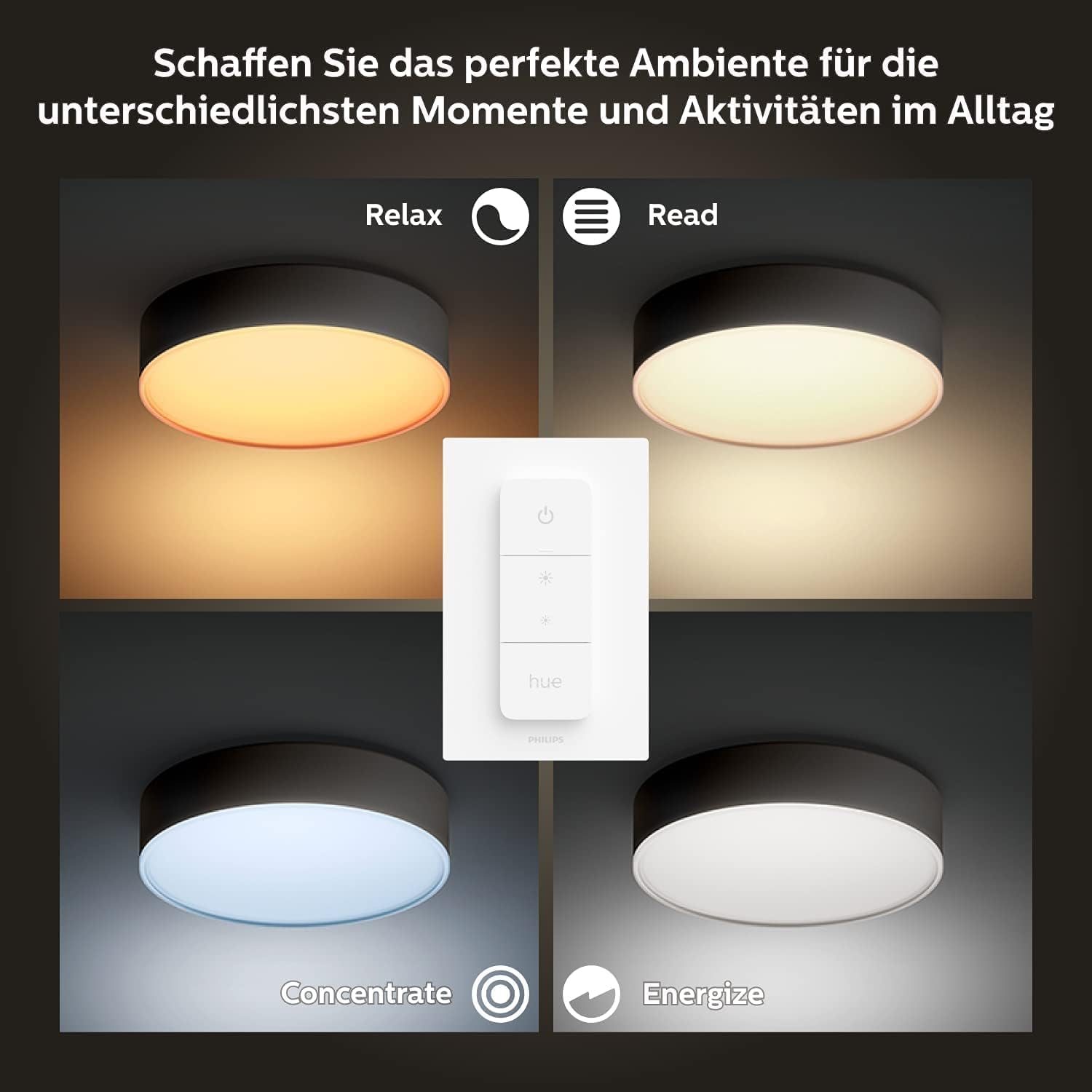 philips-hue-white-ambiance-enrave-deckenleuchte-m-schwarz-1900-lm-inkl-dimmschal image 4