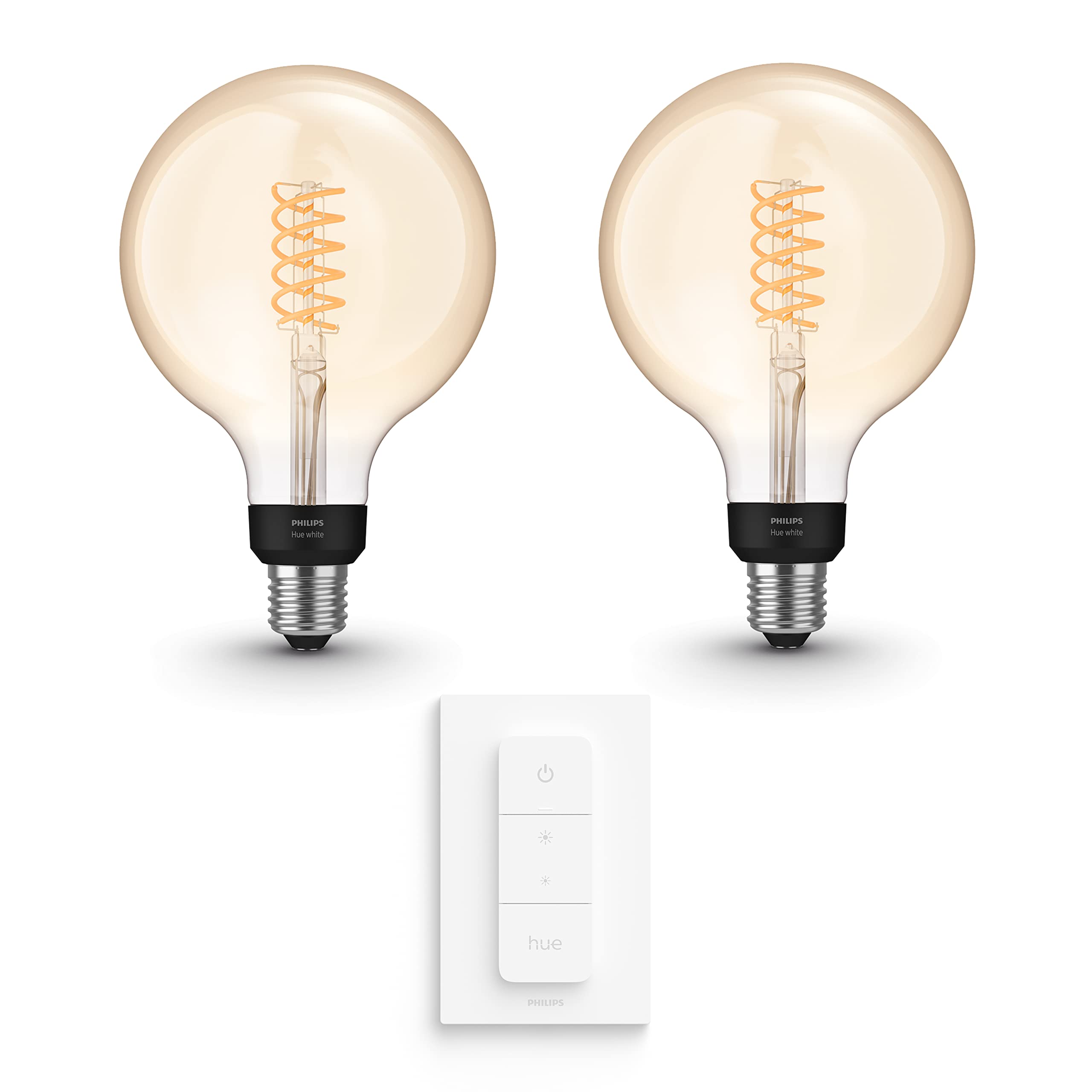 philips-hue-white-filament-vorteilspaket-e27-mit-2-filament-globe-lampen-g125-wa image 1