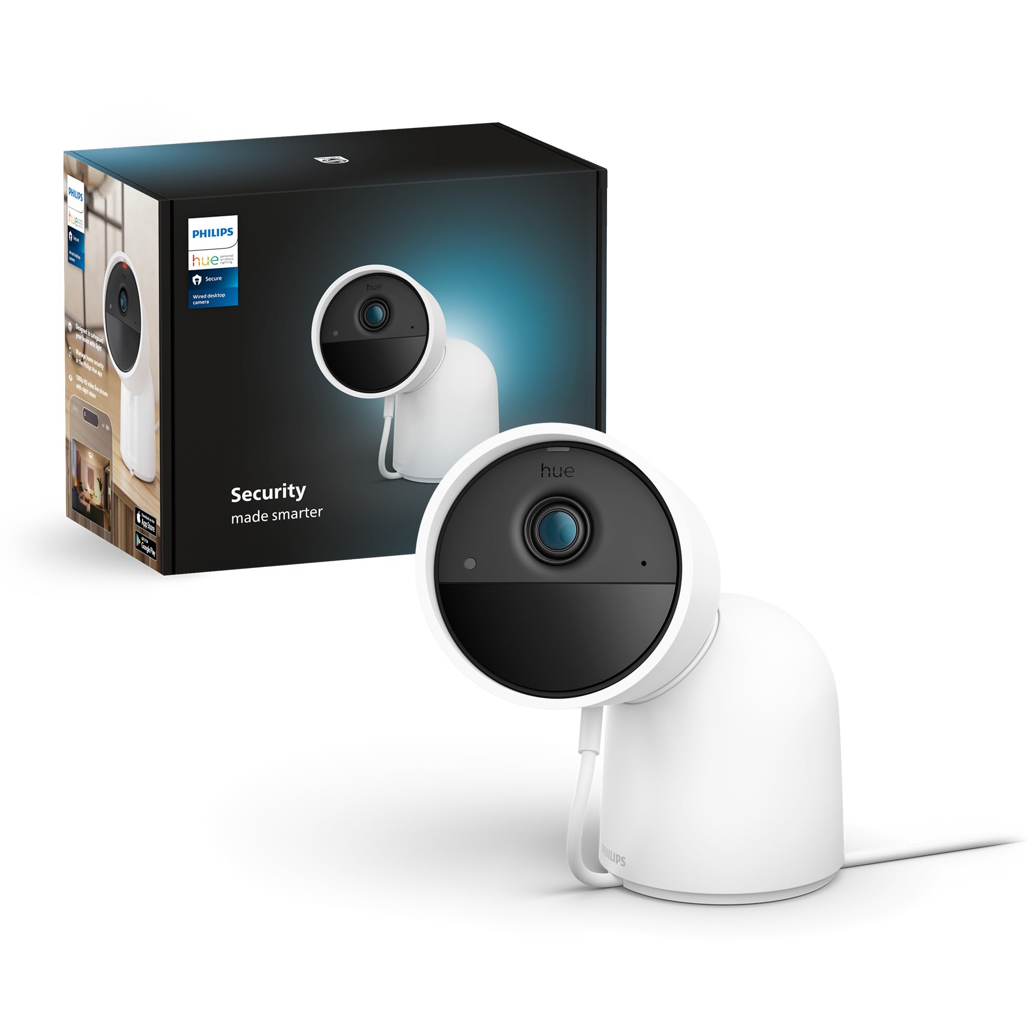 philips-hue-secure-kabelgebundene-smart-home-berwachungskamera-mit-standfu-full- image 1