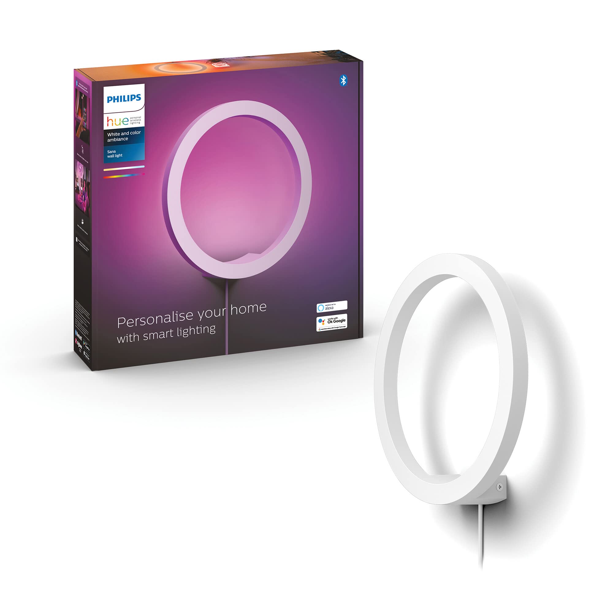 philips-hue-white-color-ambiance-sana-led-wandleuchte-wei-dimmbar-16-mio-farben- image 2