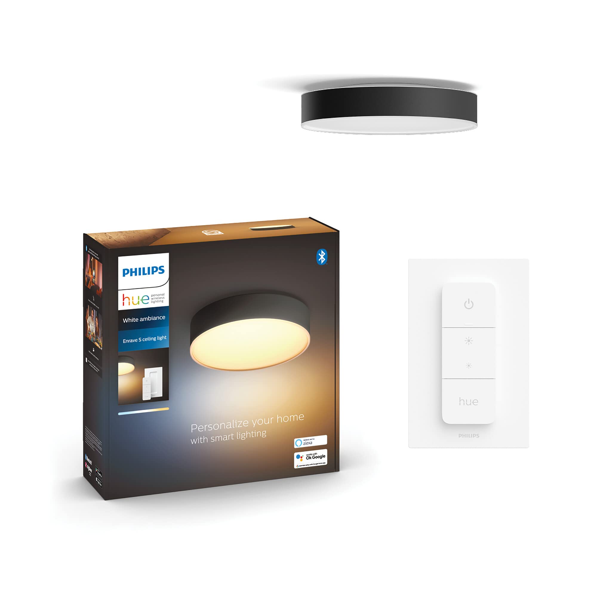 philips-hue-white-ambiance-enrave-deckenleuchte-l-schwarz-3300-lm-inkl-dimmschal image 5