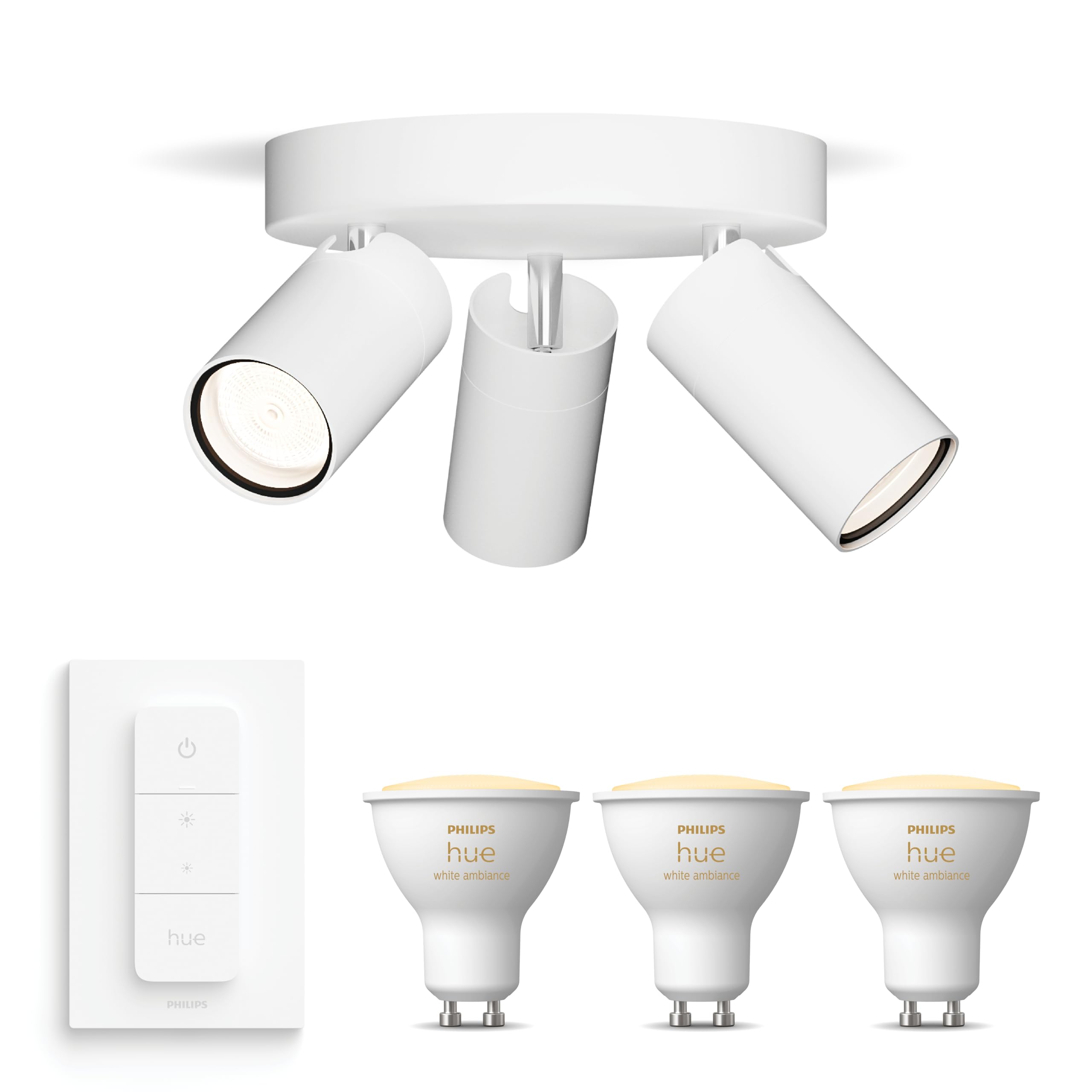 philips-hue-idris-aufbaustrahler-3-flammig-wei-gu10-white-ambiance-warm-kaltwei- image 1
