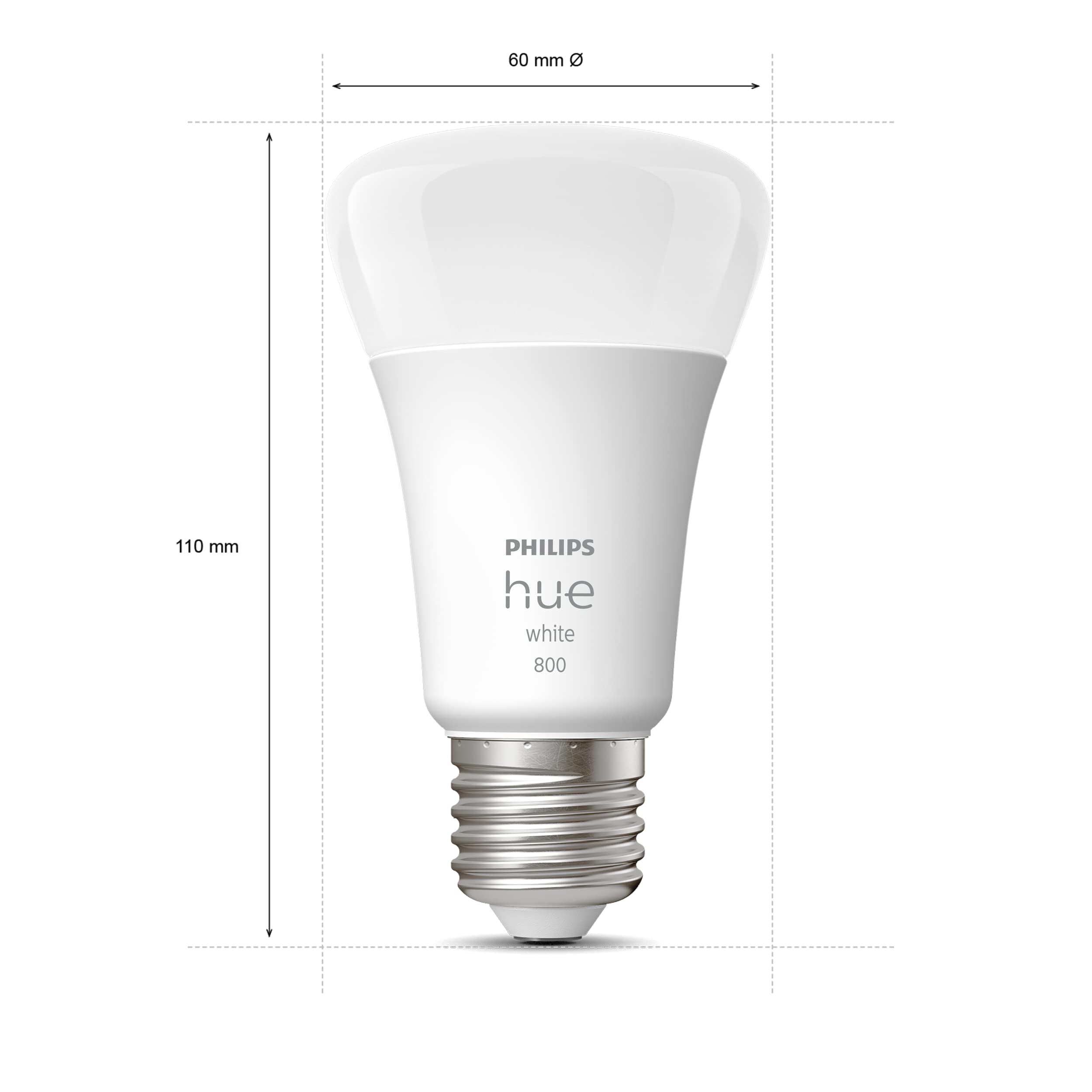 philips-hue-white-e27-led-lampe-1er-pack-806-lumen-warmwei-dimmbar-smarte-app-un image 2