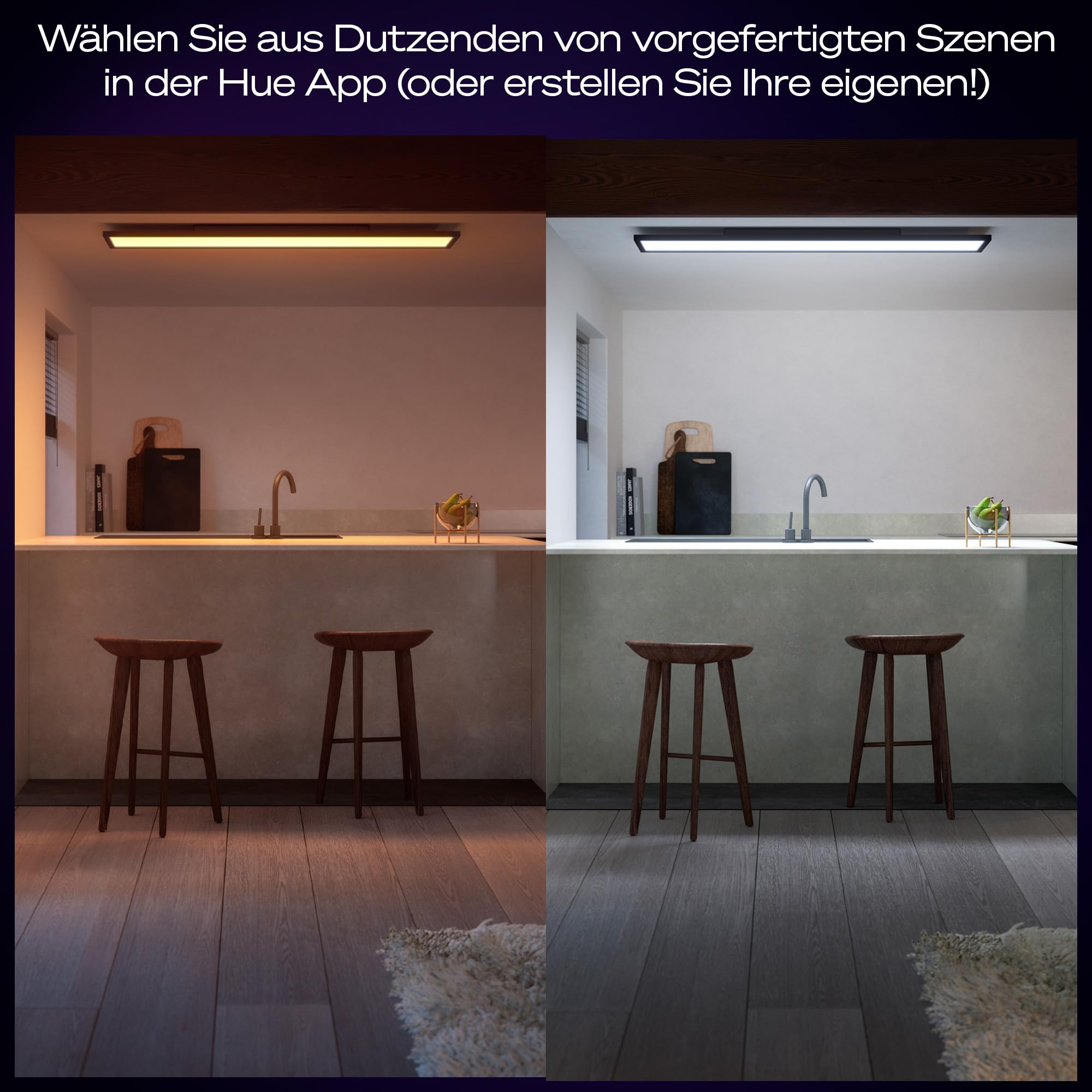 philips-hue-white-ambiance-aurelle-led-panel-120-30-cm-schwarz-3750-lm-50-000-we image 4