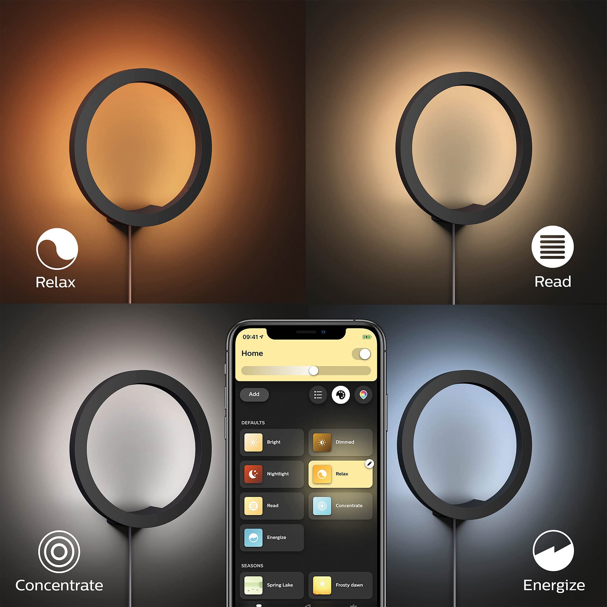 philips-hue-white-color-ambiance-led-wandleuchte-sana-schwarz-dimmbar-16-mio-far image 4