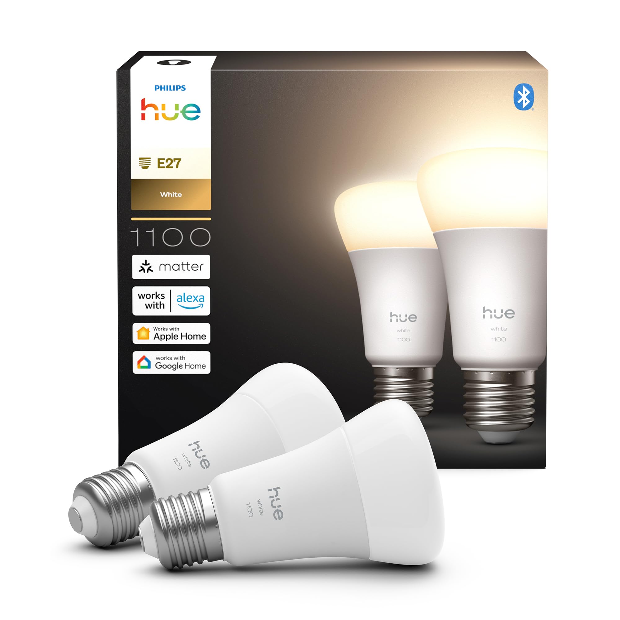 philips-hue-smart-led-a60-lampe-2er-pack-warmes-wei-licht-2700k-e27-9-5-w-1100-l image 1