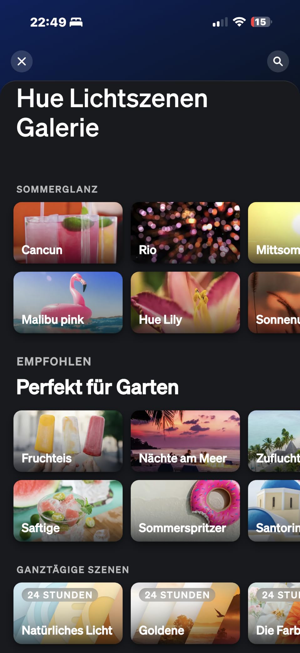 Garten in neuem Licht