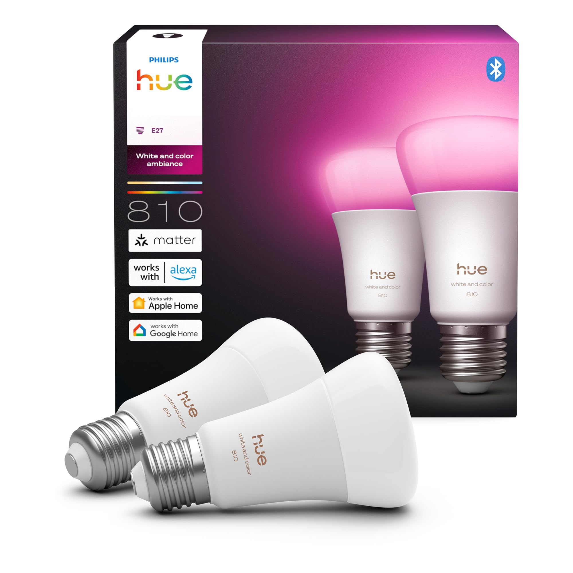 philips-hue-white-color-ambiance-e27-led-gl-hbirne-2er-pack-810-lm-16-mio-farben image 1
