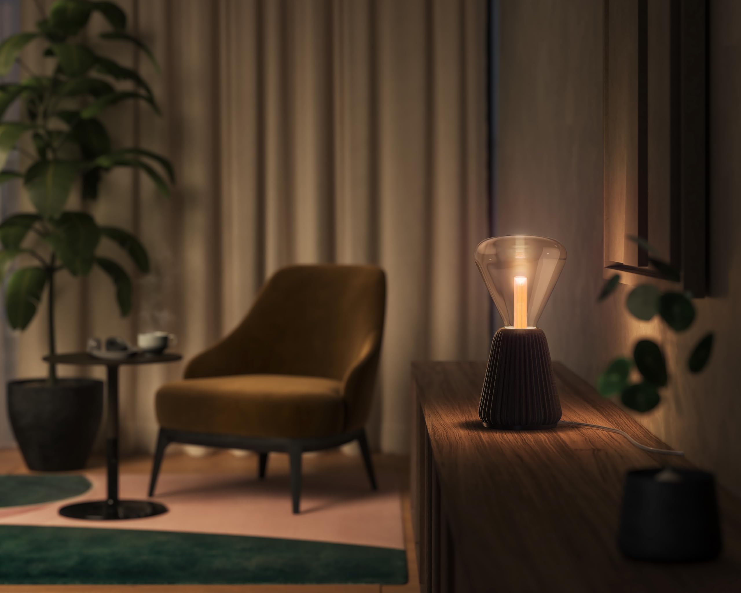 philips-hue-lightguide-3d-gedruckte-tischlampe-schwarz-inkl-lightguide-triangle- image 4