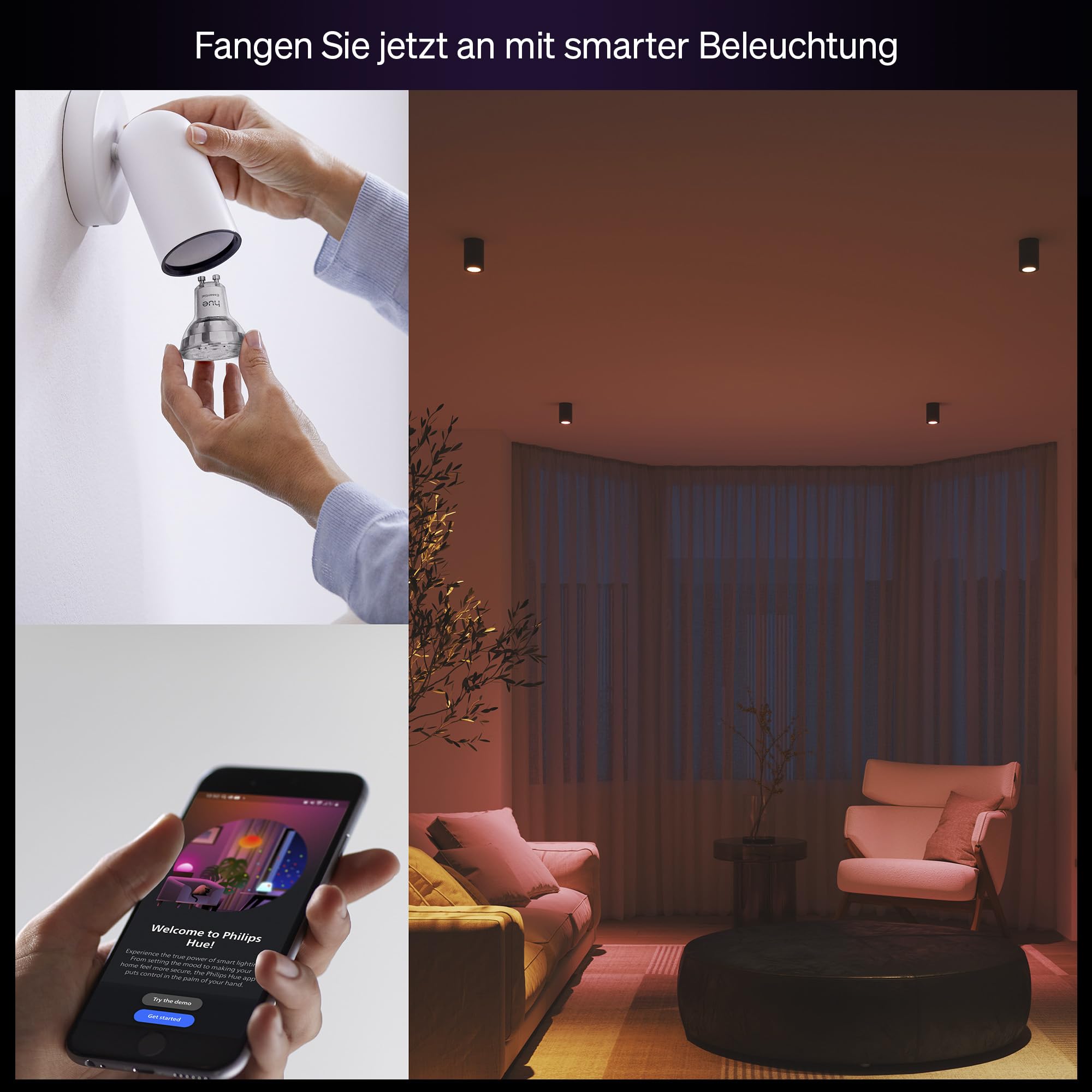 philips-hue-essential-smart-led-gu10-spot-4er-pack-345-lm-wei-farbe-dimmbar-alex image 2