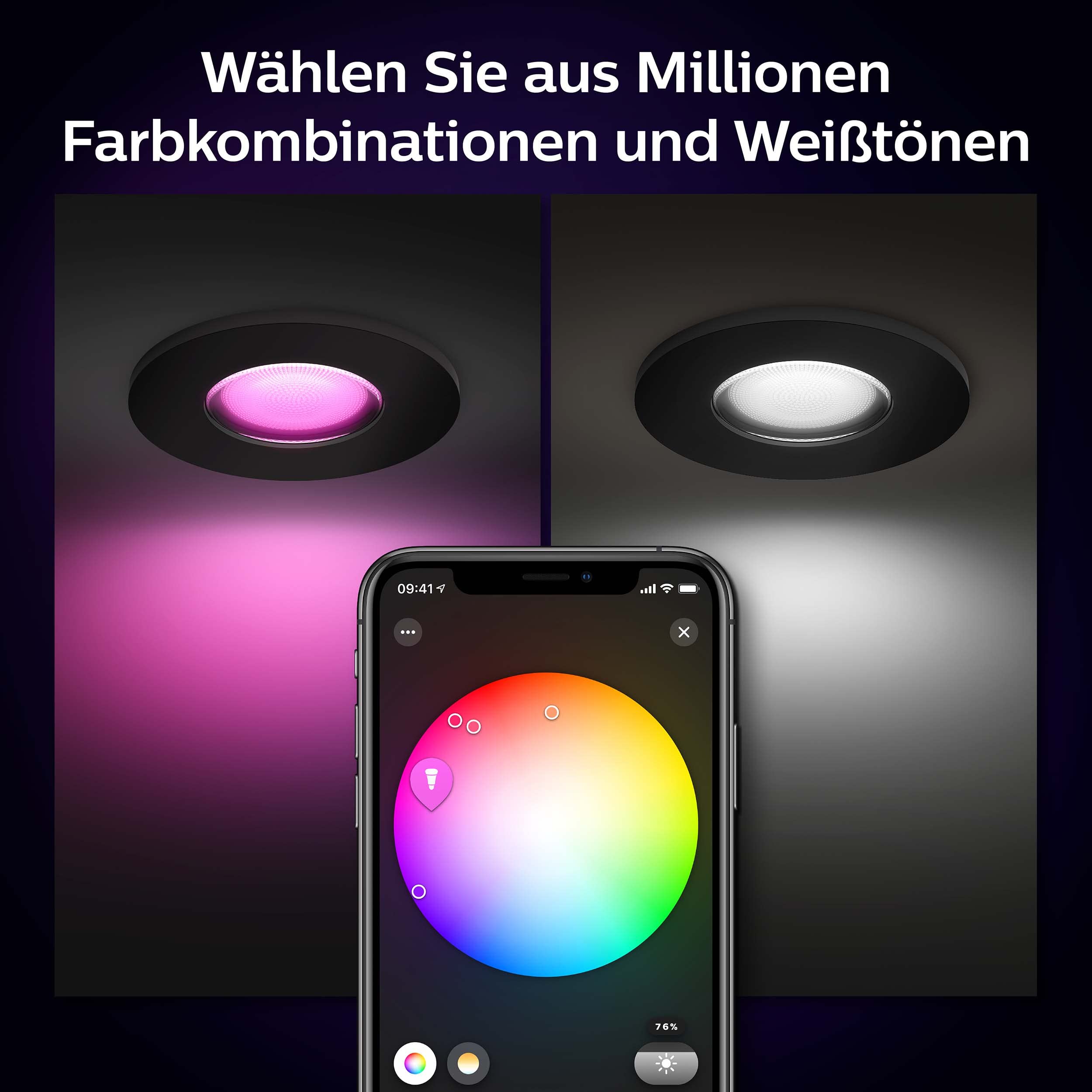 philips-hue-white-color-ambiance-xamento-led-deckenleuchte-schwarz-16-mio-farben image 6